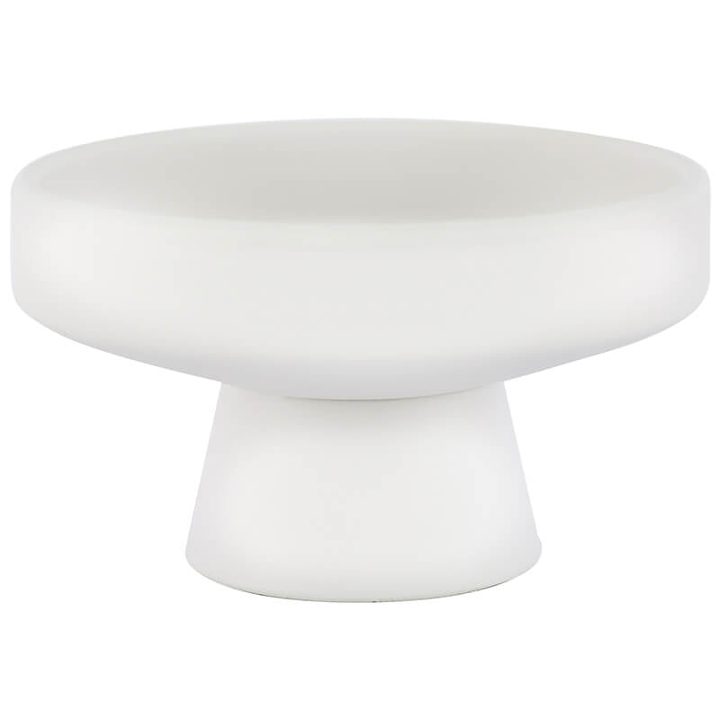 Max Footed Compact White Vase - Retail Therapy Online
