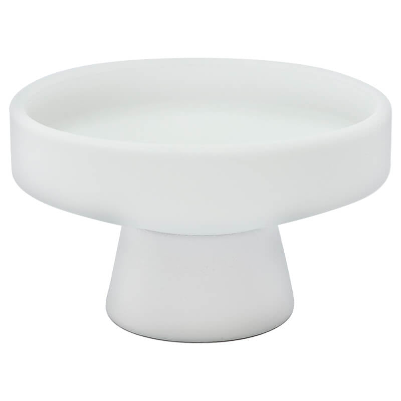 Max Footed Compact White Vase - Retail Therapy Online