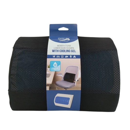 Memory Foam Lower Back Cushion with Cooling Gel - Retail Therapy Online