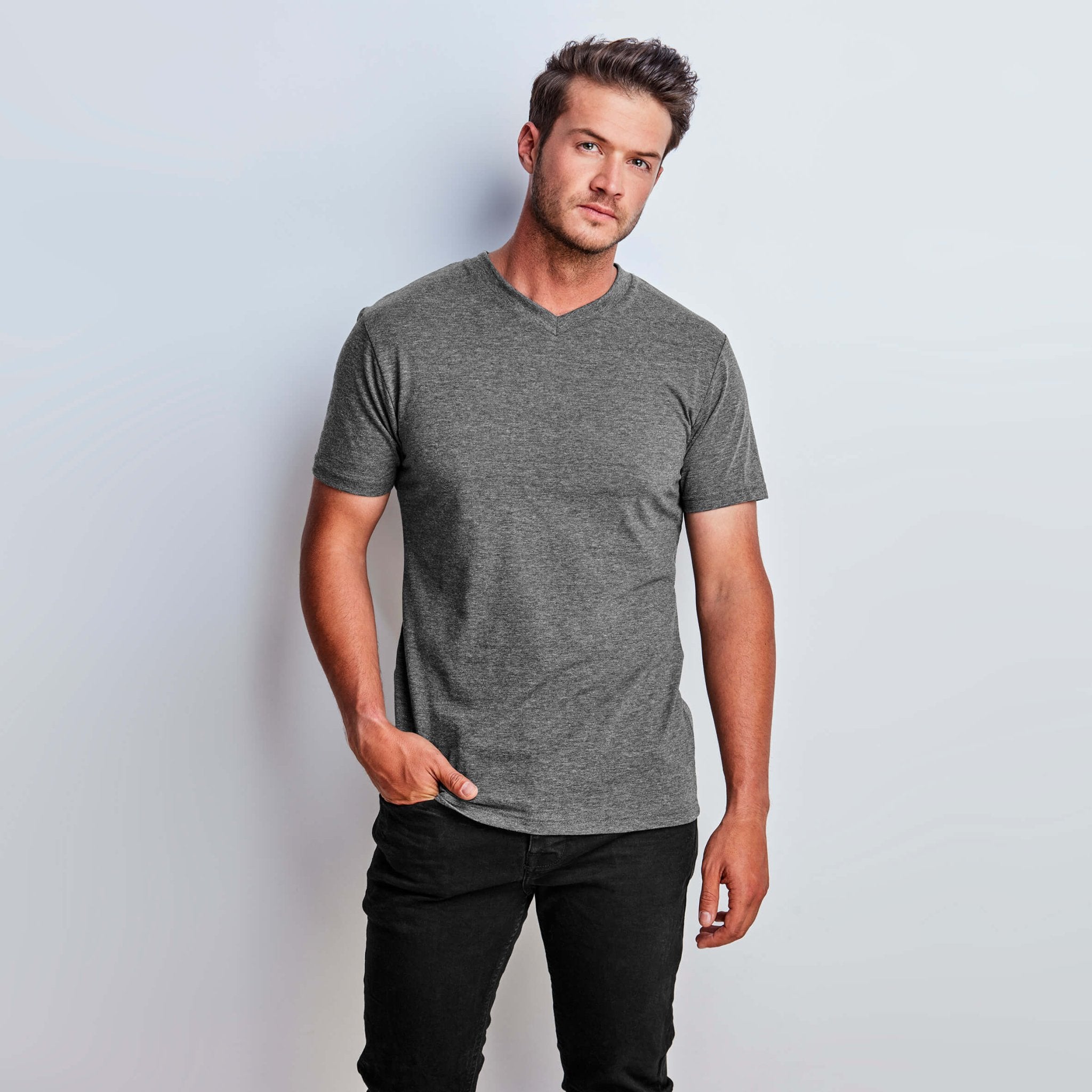 Michigan Melange V - Neck T-Shirt - Mens & Ladies - Retail Therapy Online