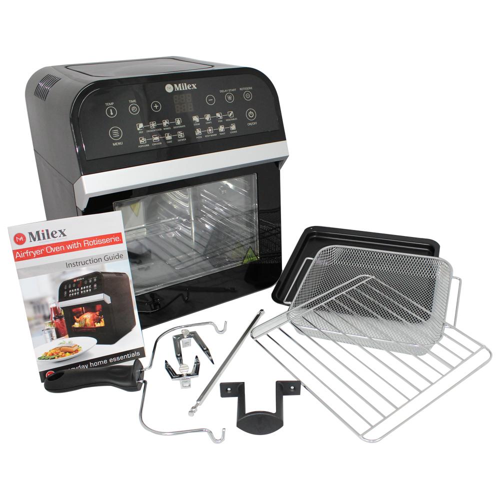 Milex Digital Air Fryer Oven with Rotisserie 12L - Retail Therapy Online