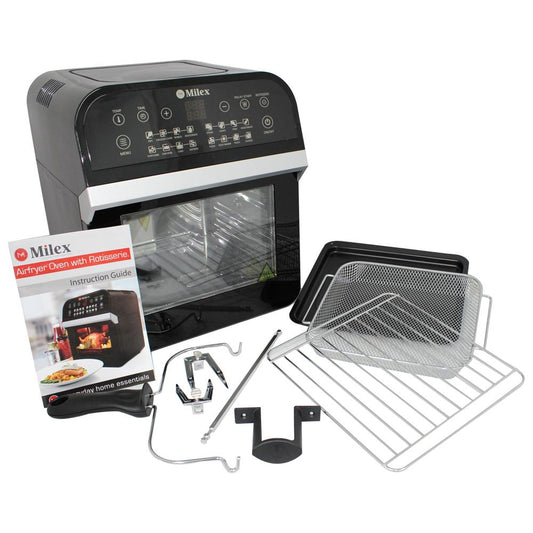Milex Digital Air Fryer Oven with Rotisserie 12L - Retail Therapy Online