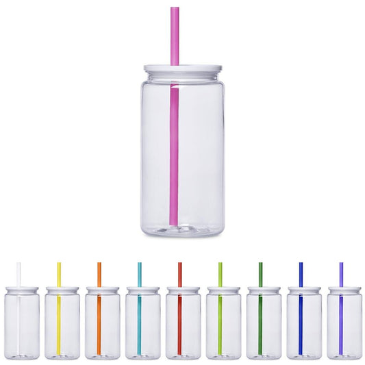 Mina Plastic Tumbler and Straw - 550ml - Retail Therapy Online