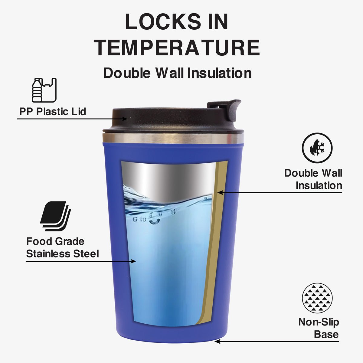 Montea Double Wall S/S Mug - 380ml - Retail Therapy Online