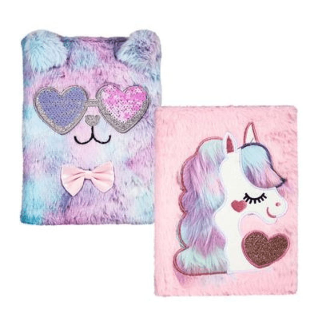 Novelty Plush Furry A5 Notebook - Retail Therapy Online