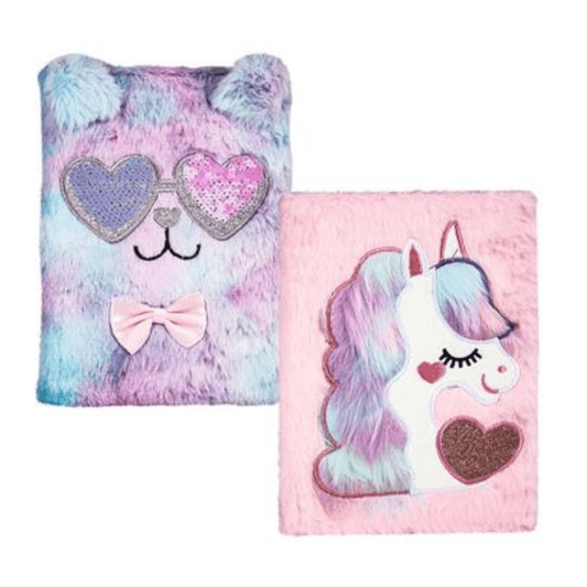 Novelty Plush Furry A5 Notebook - Retail Therapy Online