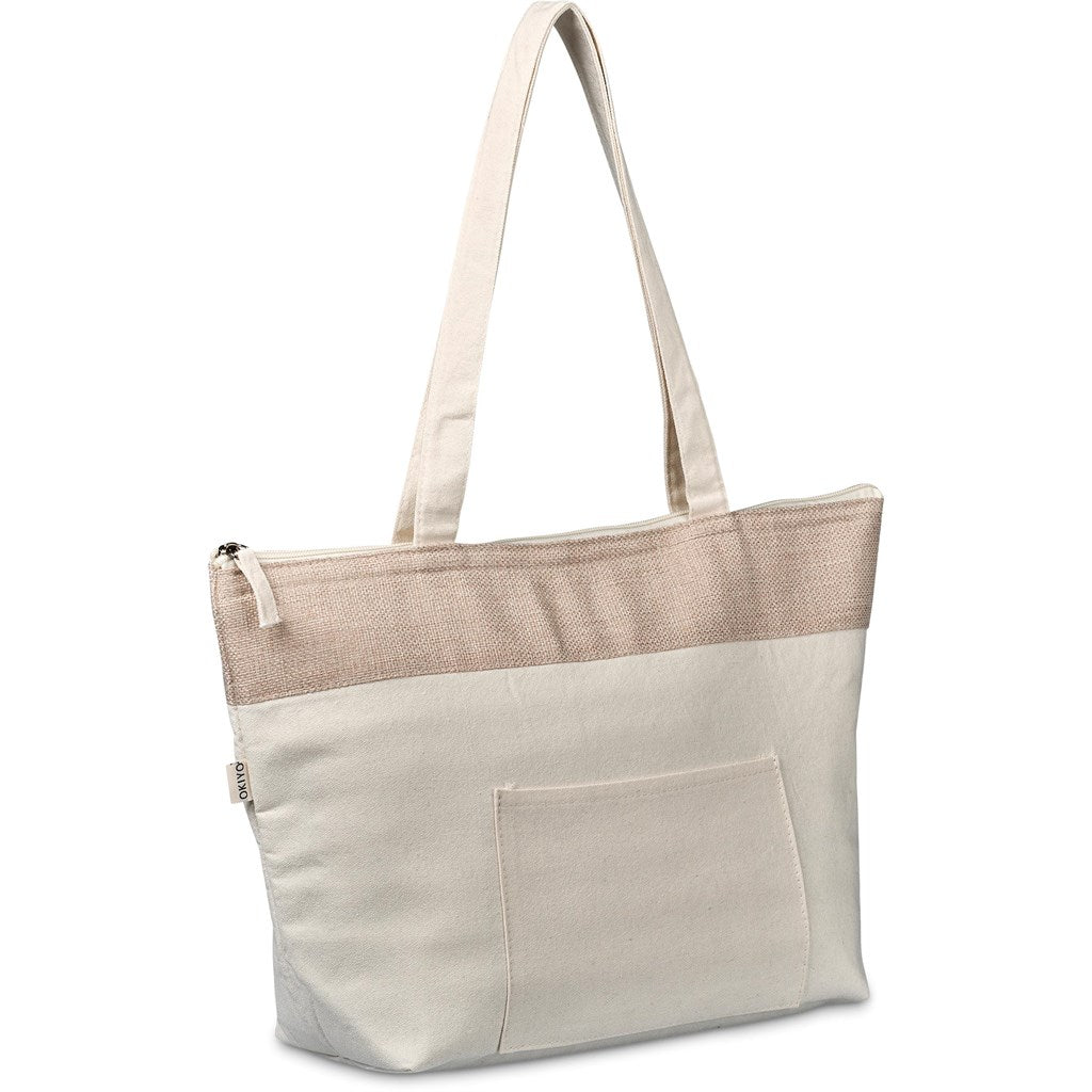 Okiyo Arshi Cotton & Jute 12 Can Lunch Cooler - Retail Therapy Online