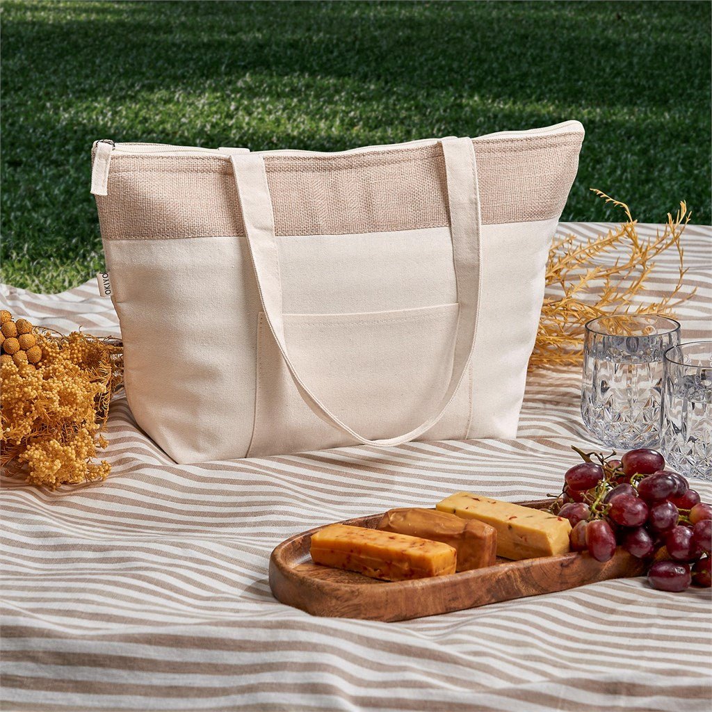 Okiyo Arshi Cotton & Jute 12 Can Lunch Cooler - Retail Therapy Online