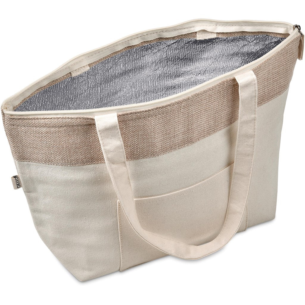 Okiyo Arshi Cotton & Jute 12 Can Lunch Cooler - Retail Therapy Online