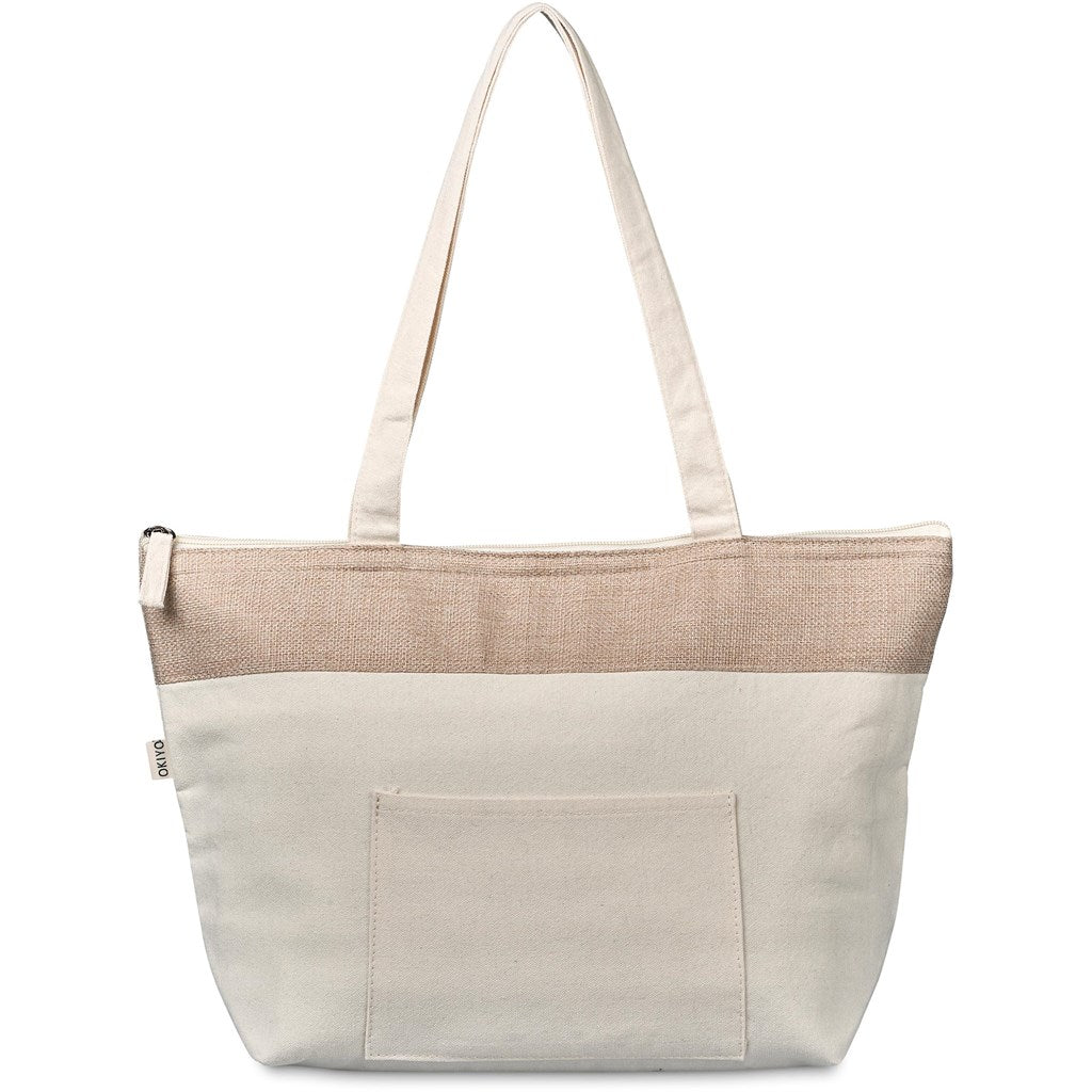 Okiyo Arshi Cotton & Jute 12 Can Lunch Cooler - Retail Therapy Online
