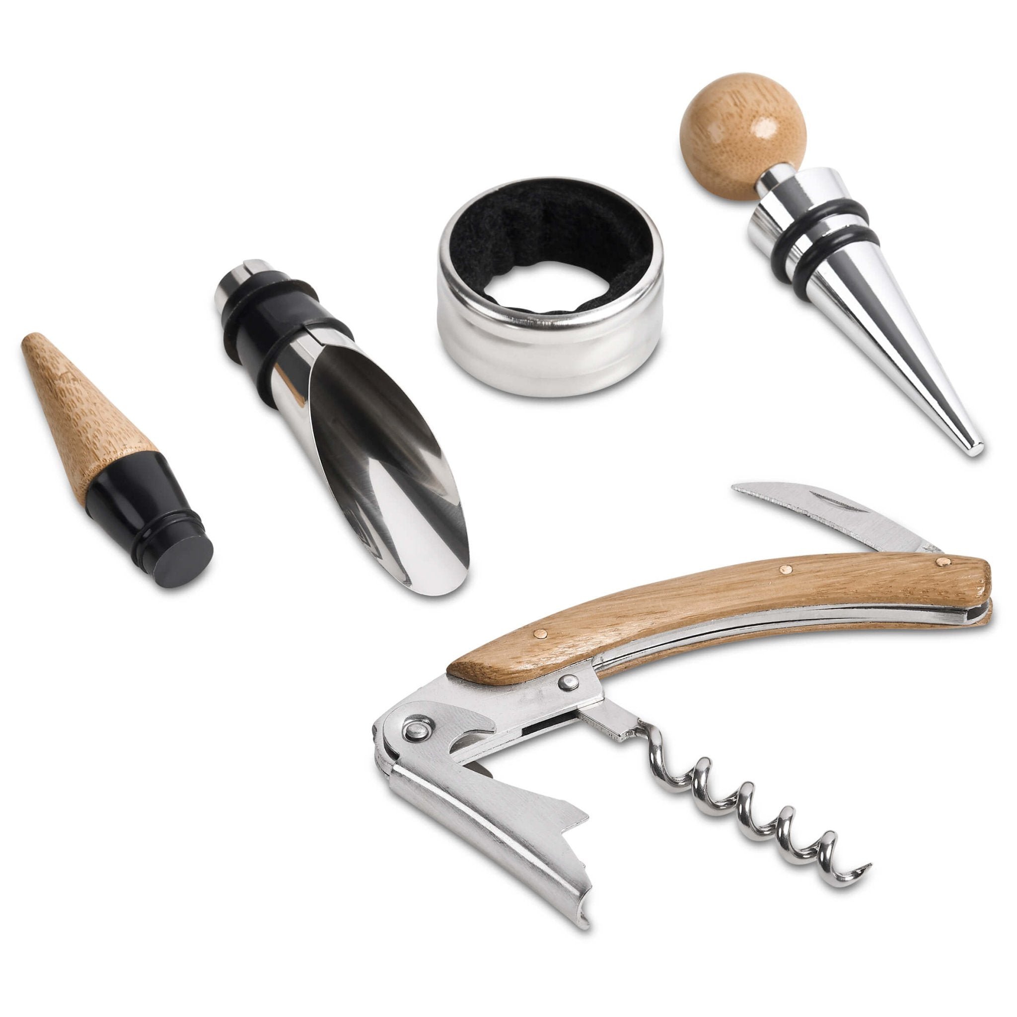 Okiyo Budonoki Bamboo Wine Accessories Set - Retail Therapy Online