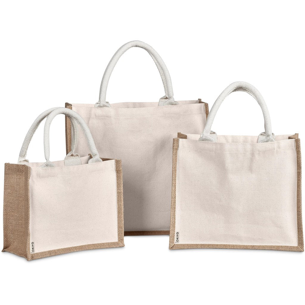 Okiyo Chinsai Jute & Cotton Gift Shopper Bag - Retail Therapy Online