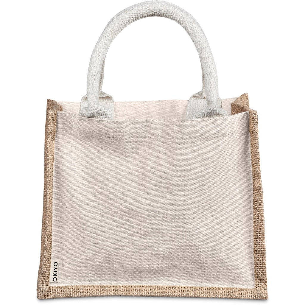 Okiyo Chinsai Jute & Cotton Gift Shopper Bag - Retail Therapy Online