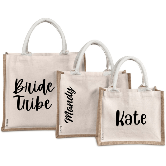 Okiyo Chinsai Jute & Cotton Gift Shopper Bag - Retail Therapy Online