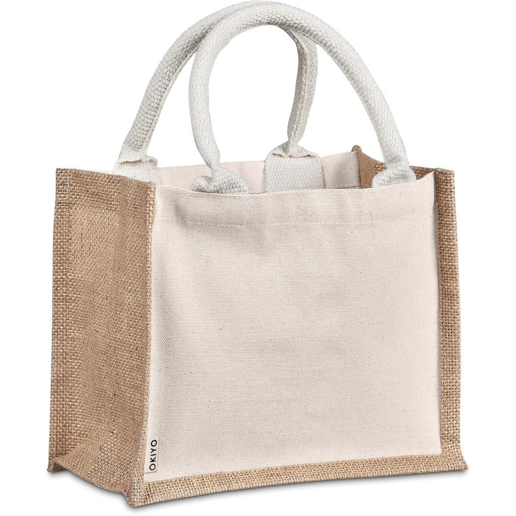 Okiyo Chinsai Jute & Cotton Gift Shopper Bag - Retail Therapy Online