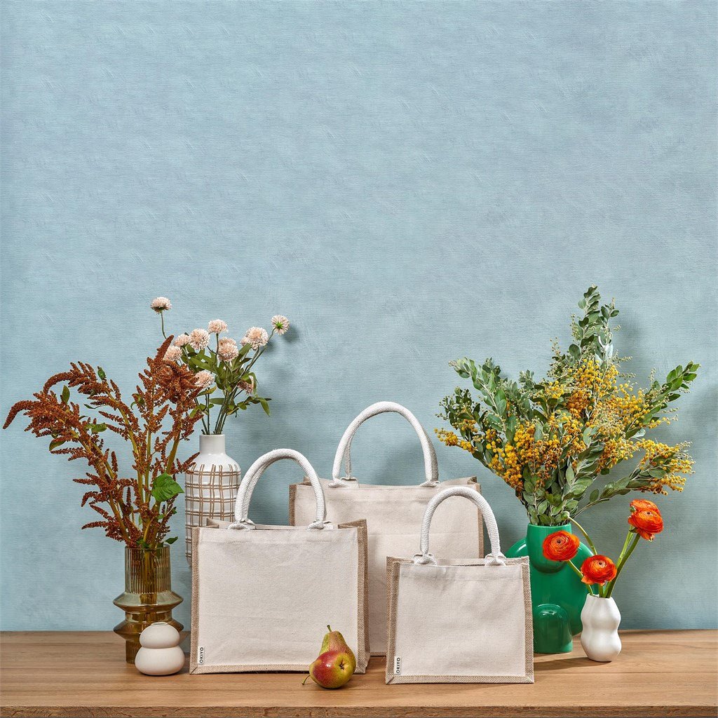 Okiyo Chinsai Jute & Cotton Gift Shopper Bag - Retail Therapy Online
