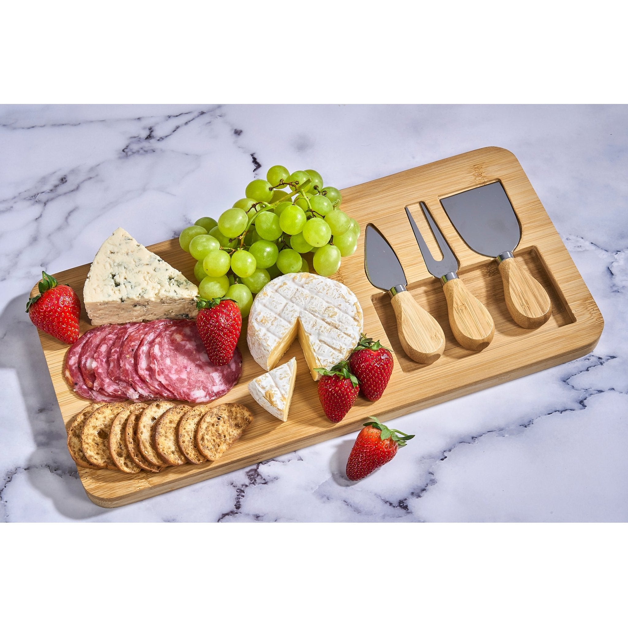 Okiyo Chizu Bamboo Cheese Board Set - Retail Therapy Online
