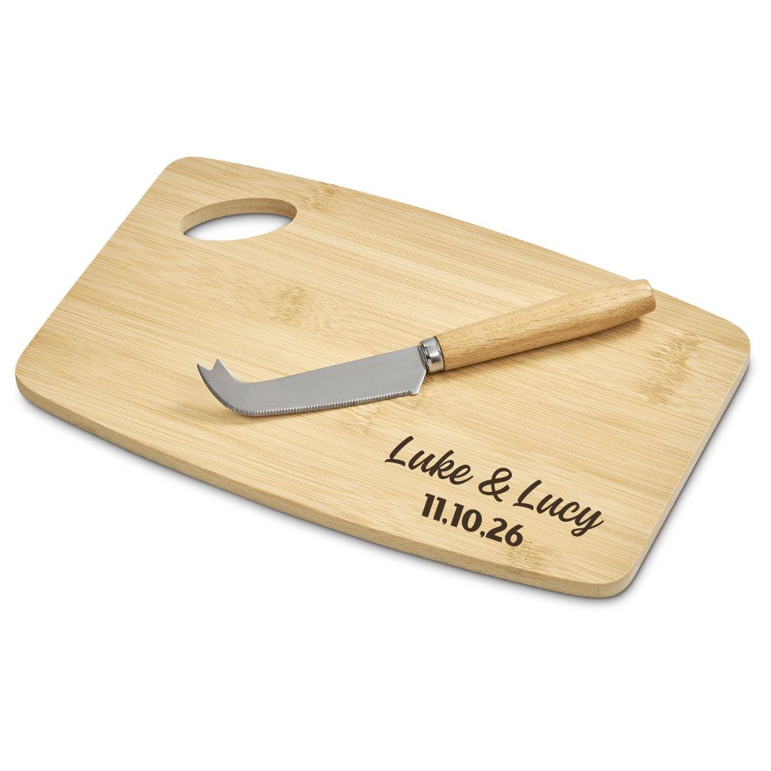 Okiyo Edamu Bamboo Cheese Board & Knife - Retail Therapy Online