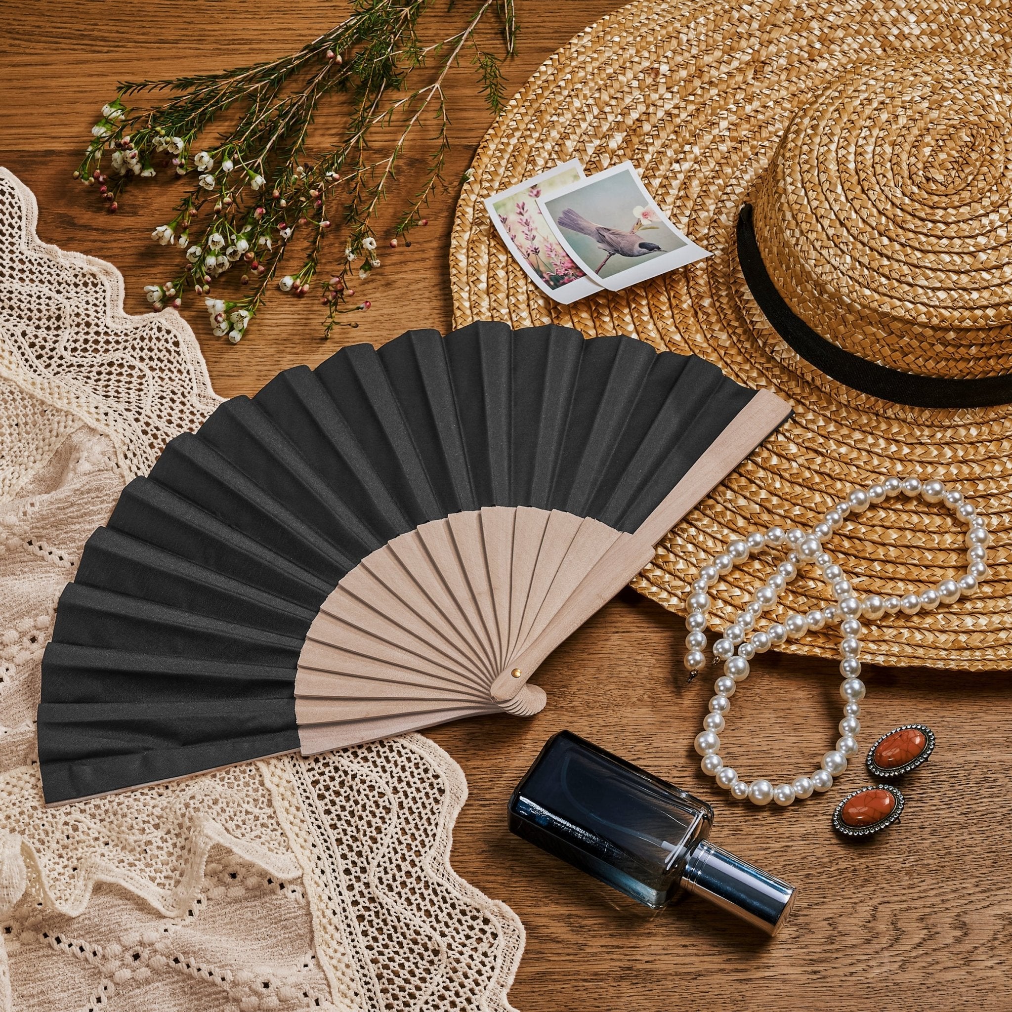 Okiyo Emika Folding Hand Fan - Retail Therapy Online