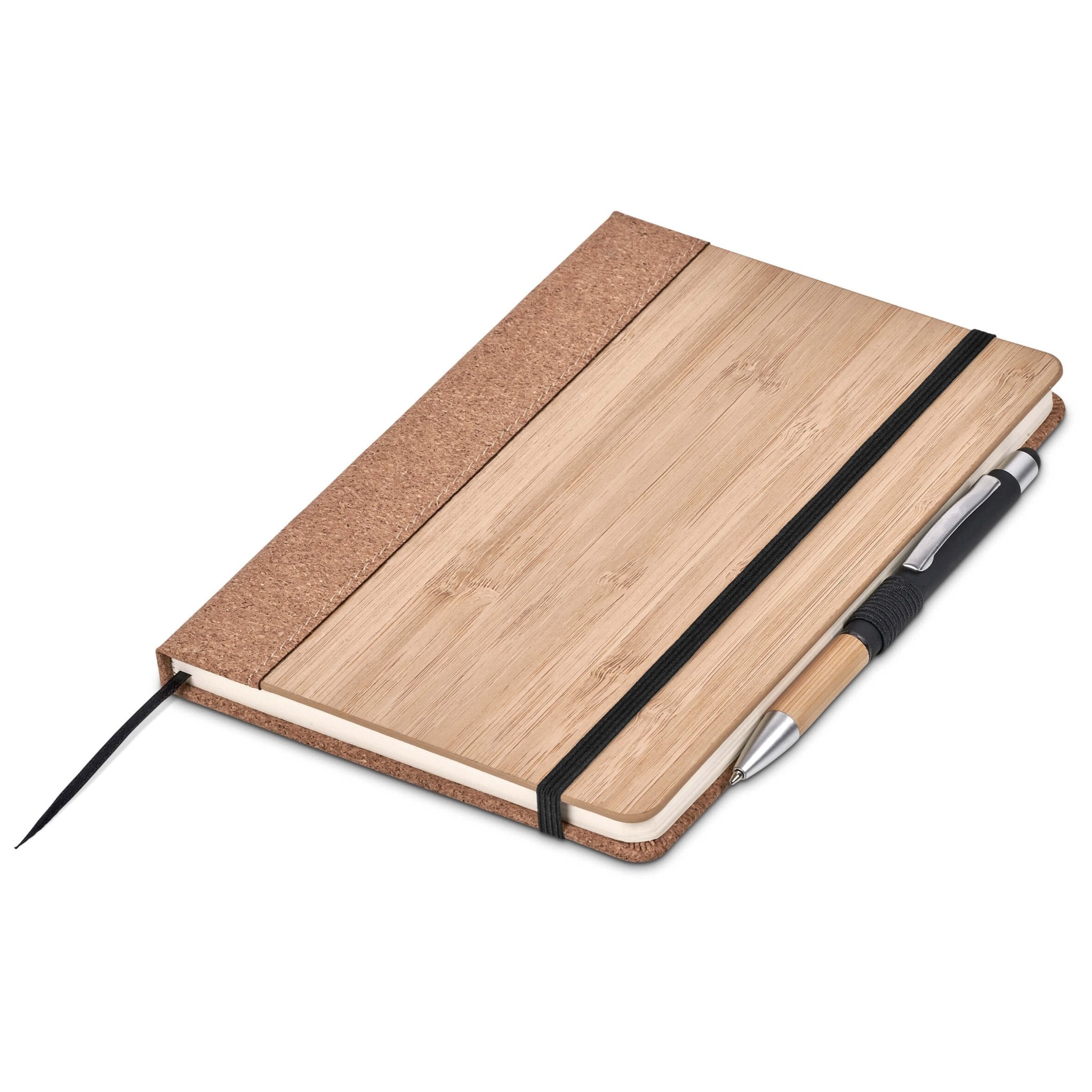 Okiyo Eri Bamboo & Cork Notebook Pen Set - Retail Therapy Online