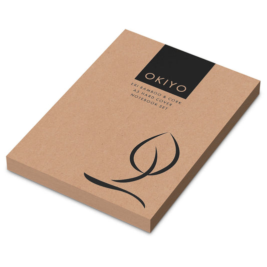 Okiyo Eri Bamboo & Cork Notebook Pen Set - Retail Therapy Online