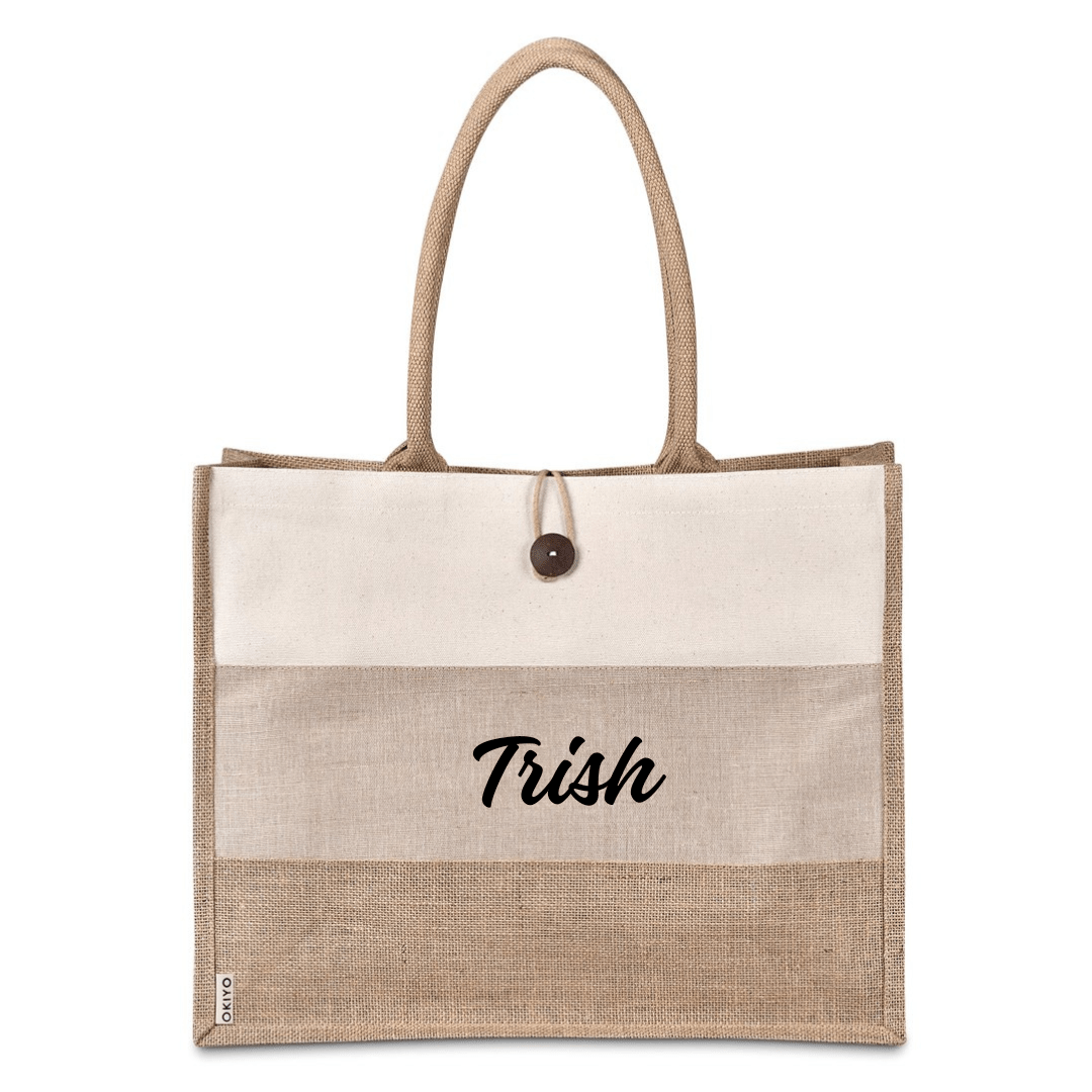 Okiyo Fukei Jute & Cotton Tote - Retail Therapy Online