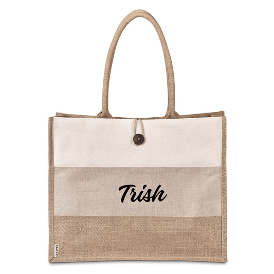 Okiyo Fukei Jute & Cotton Tote - Retail Therapy Online