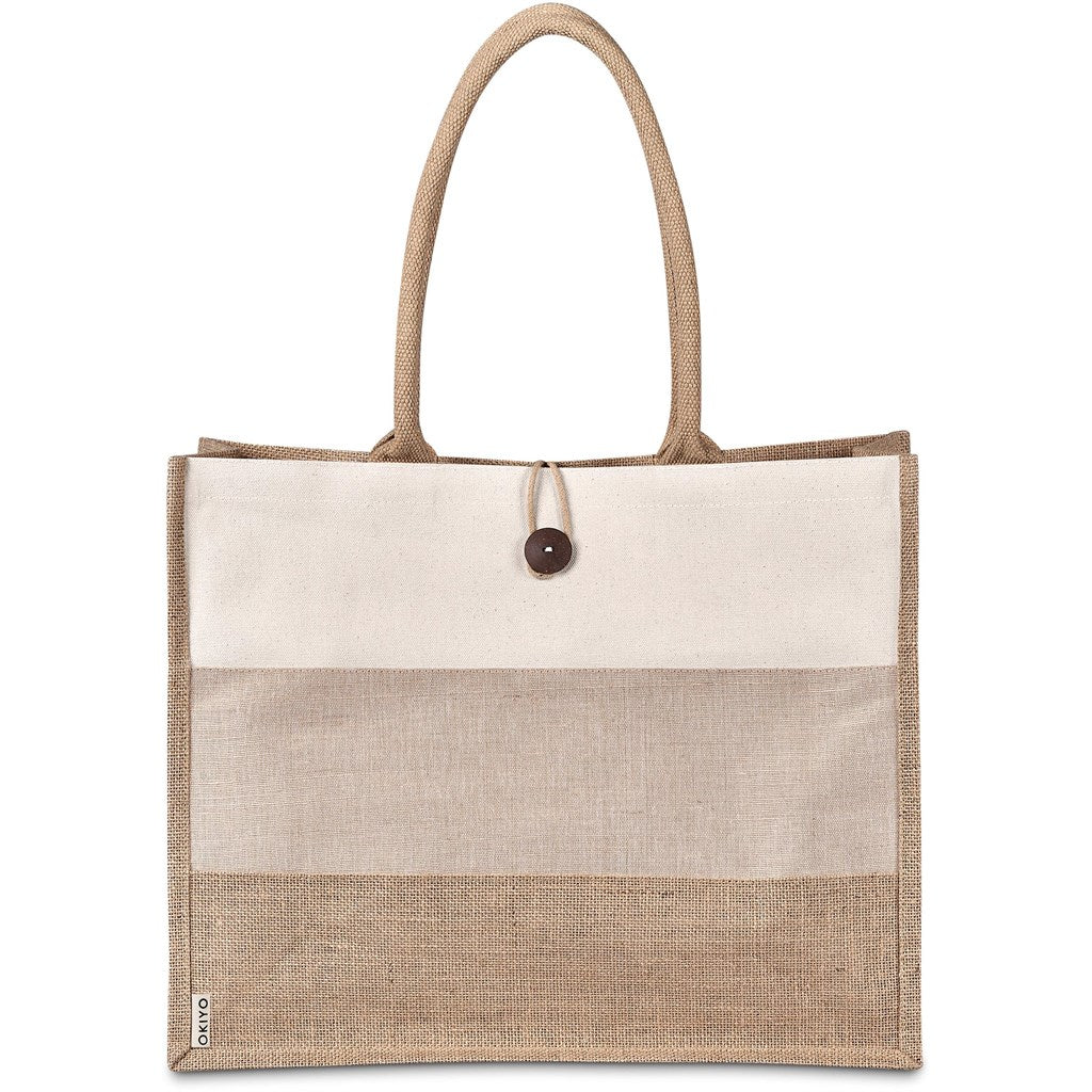 Okiyo Fukei Jute & Cotton Tote - Retail Therapy Online