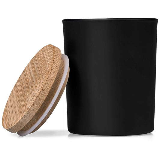 Okiyo Glass Scented Candle with Bamboo Lid - Retail Therapy Online