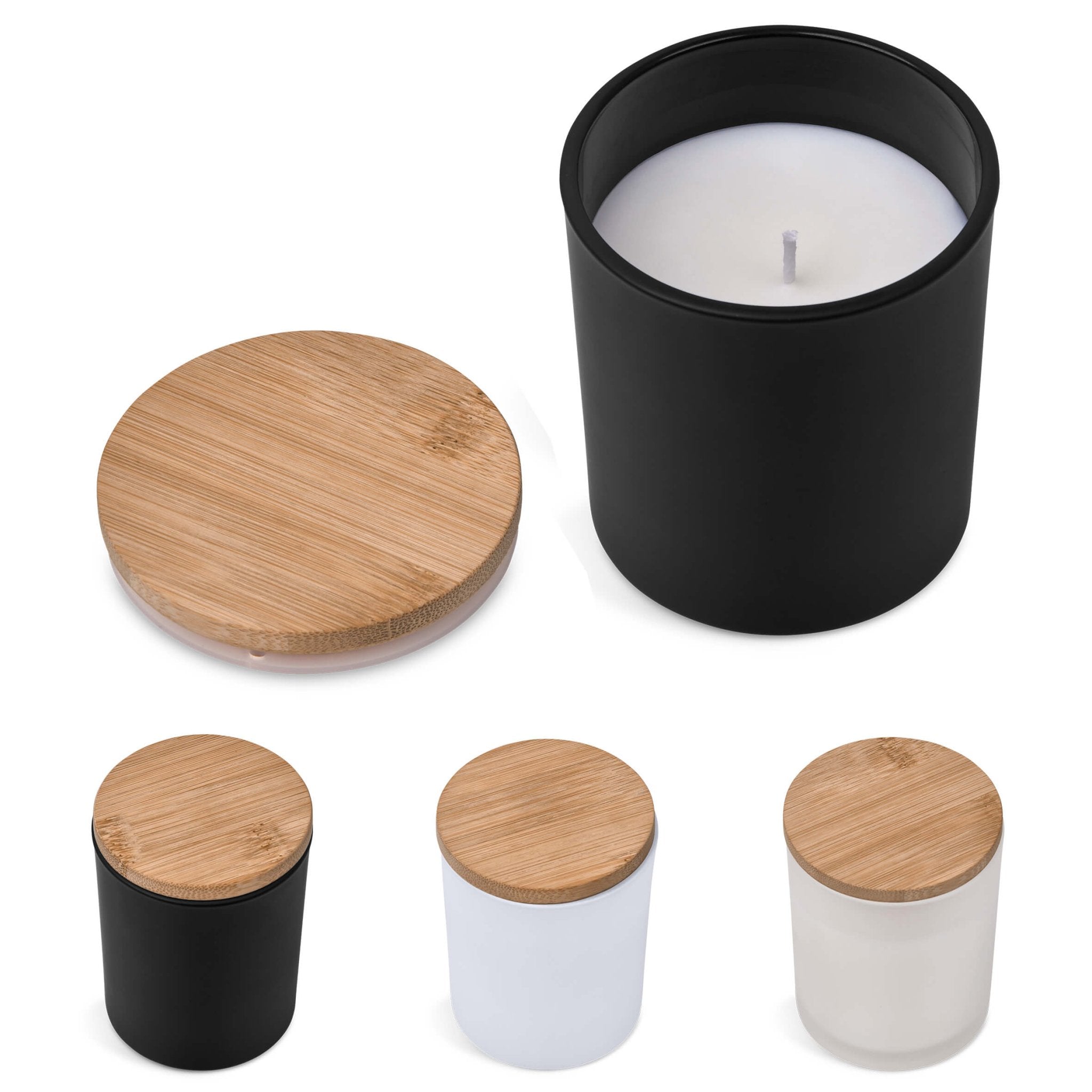 Okiyo Glass Scented Candle with Bamboo Lid - Retail Therapy Online