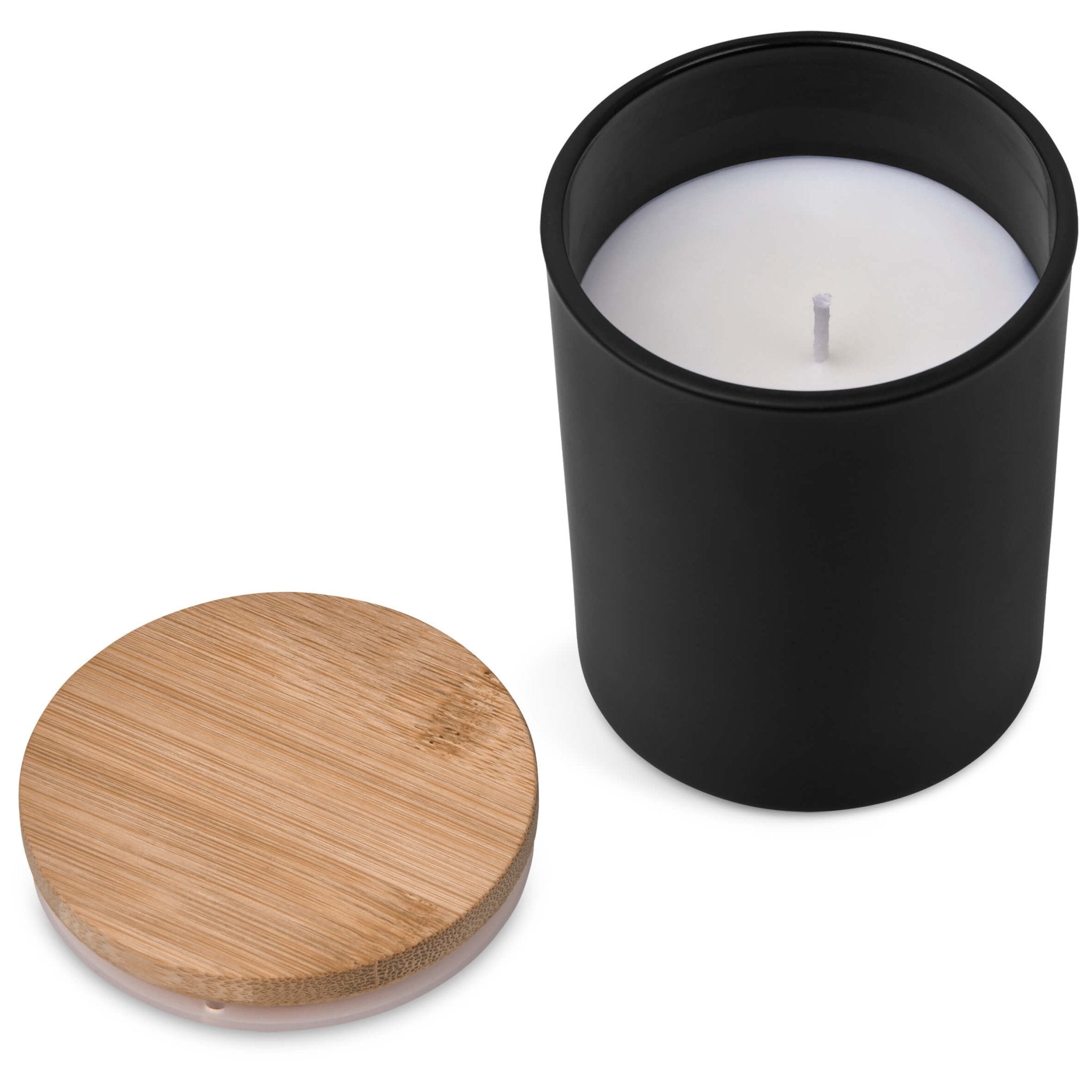 Okiyo Glass Scented Candle with Bamboo Lid - Retail Therapy Online