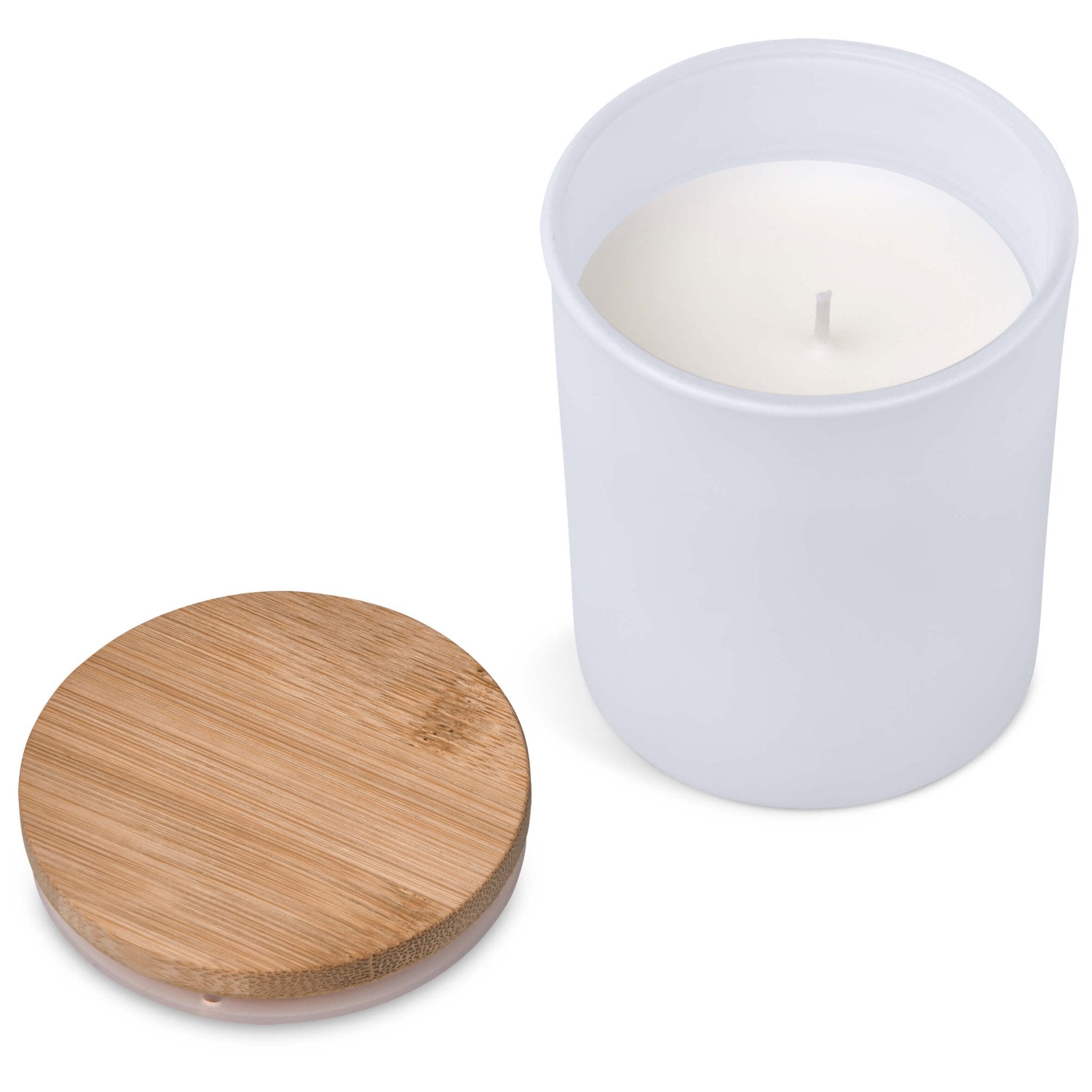 Okiyo Glass Scented Candle with Bamboo Lid - Retail Therapy Online