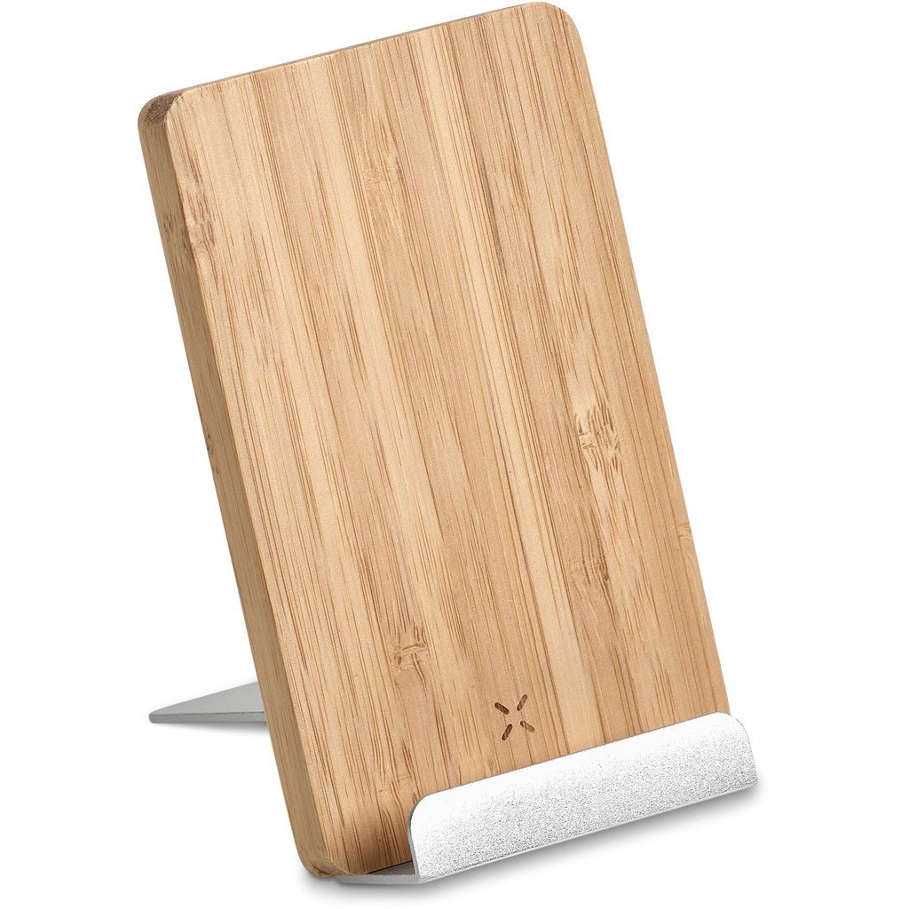 Okiyo Hakka Bamboo & Recycled Aluminium Wireless Charging Phone Stand - Retail Therapy Online