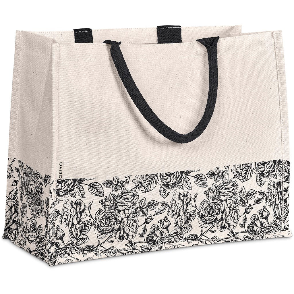 Okiyo Hana Printed Cotton Tote Shopper - 320g - Retail Therapy Online