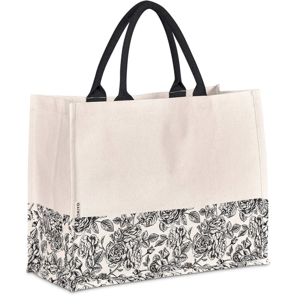 Okiyo Hana Printed Cotton Tote Shopper - 320g - Retail Therapy Online