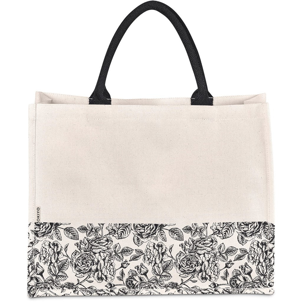 Okiyo Hana Printed Cotton Tote Shopper - 320g - Retail Therapy Online