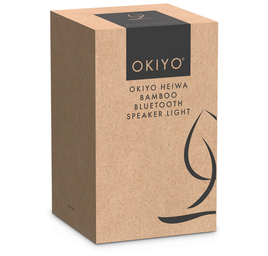 Okiyo Heiwa Bamboo Bluetooth Speaker Light - Retail Therapy Online