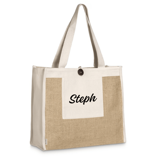 Okiyo Hikari Jute & Cotton Tote - Retail Therapy Online