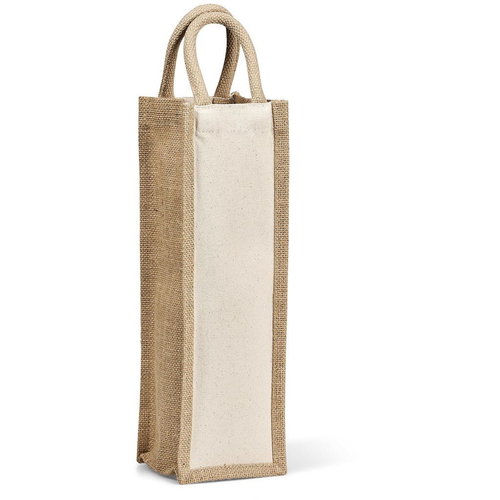 Okiyo Inshu Jute & Cotton Wine Tote - Retail Therapy Online