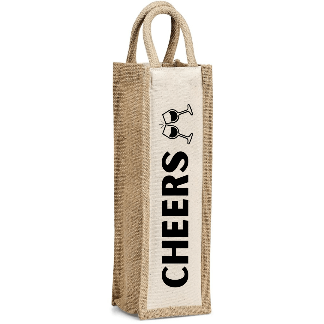 Okiyo Inshu Jute & Cotton Wine Tote - Retail Therapy Online