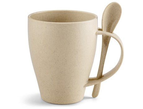 Okiyo Kawai Wheat Straw Mug & Spoon - 350ml - Retail Therapy Online