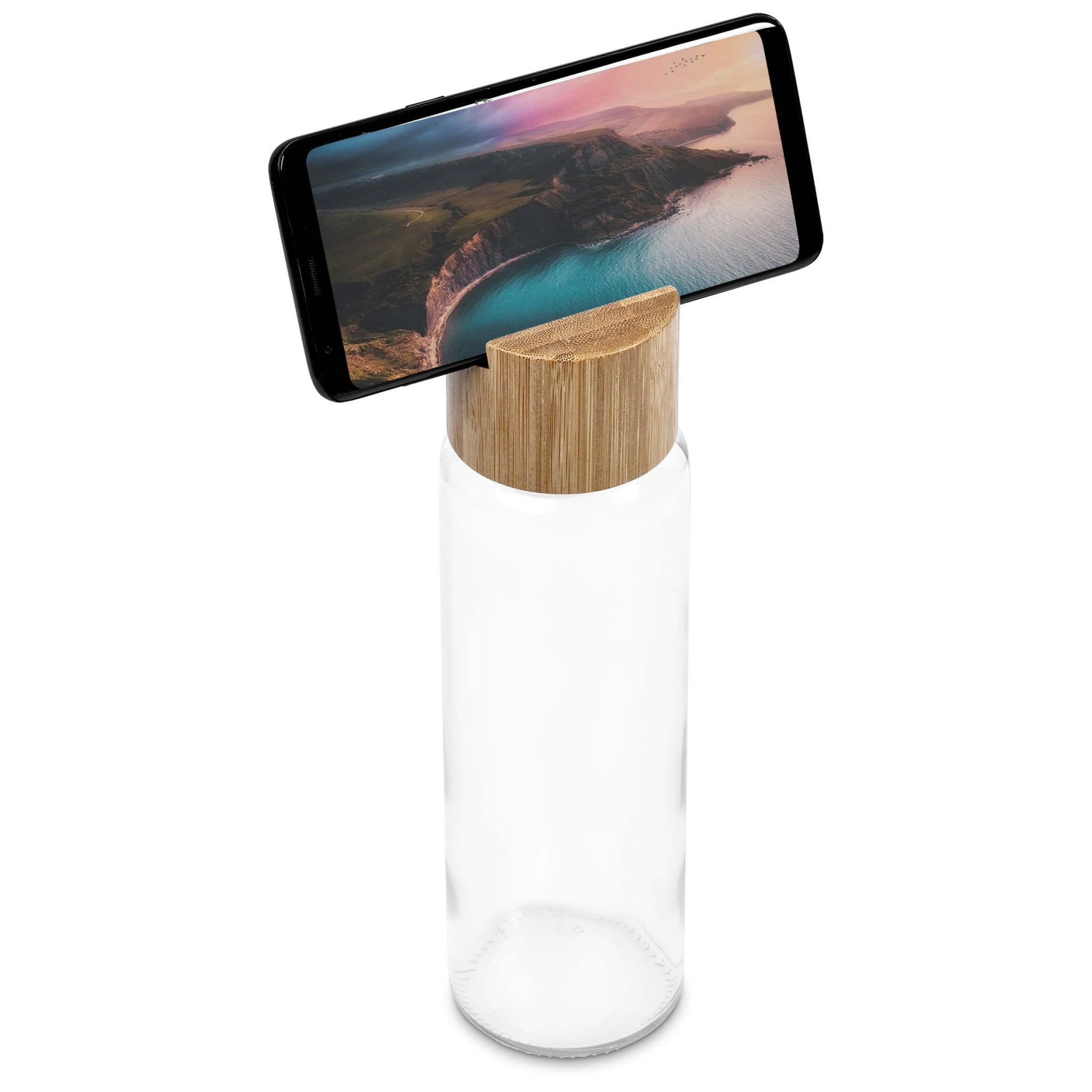 Okiyo Kenko Phone Stand Glass Water Bottle – 700ml - Retail Therapy Online