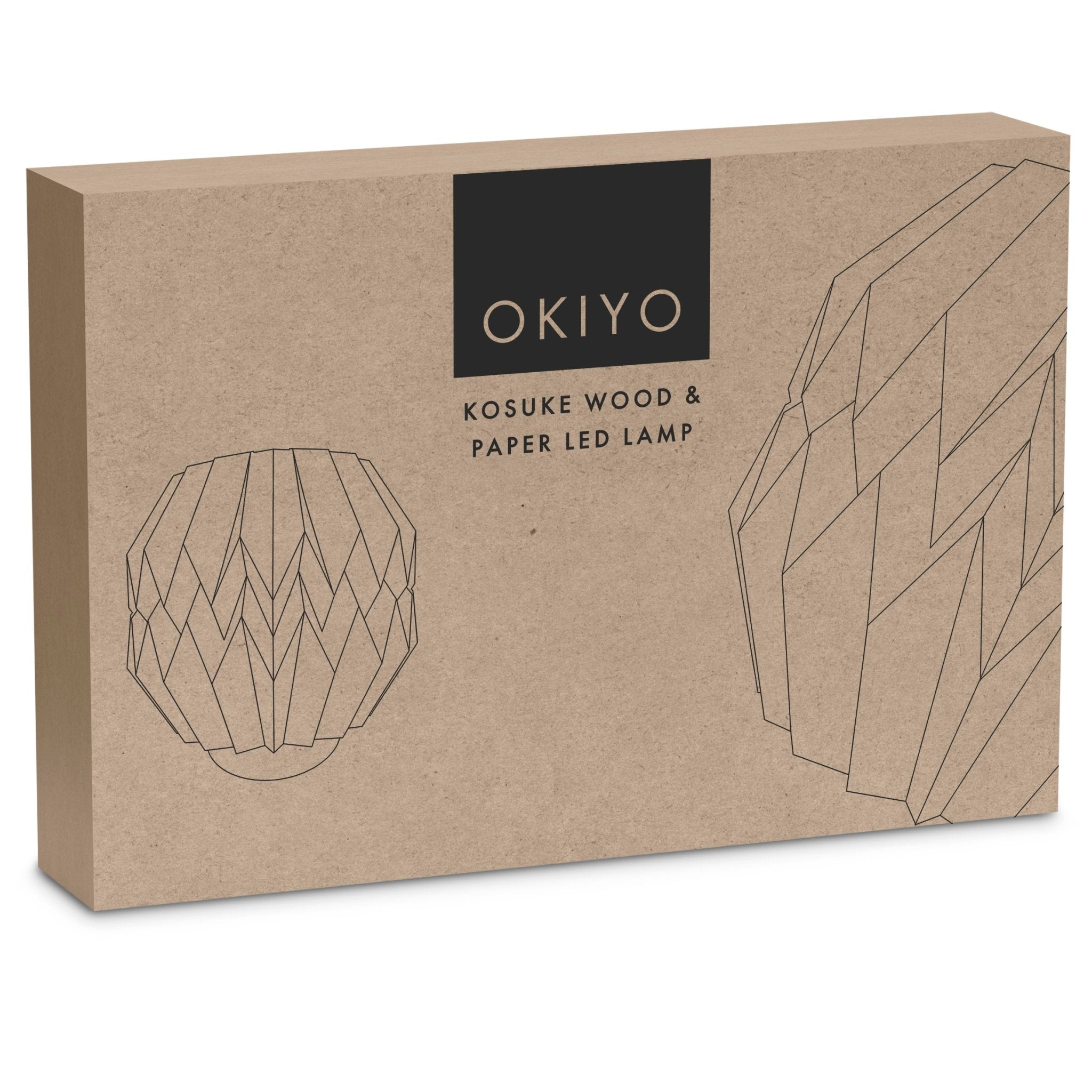 Okiyo Kosuke Wood & Paper LED Lamp - Retail Therapy Online