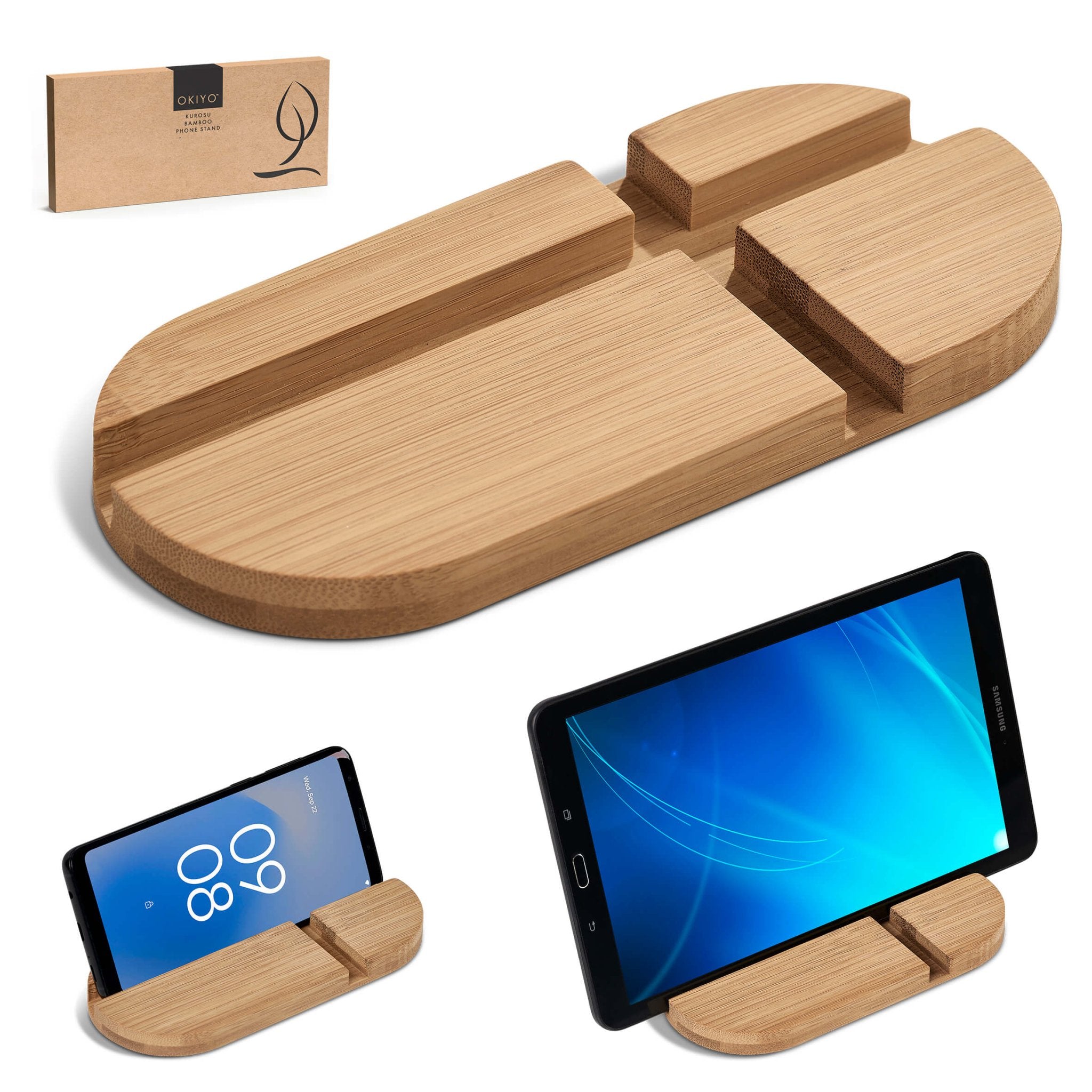 Okiyo Kurosu Bamboo Phone Stand - Retail Therapy Online