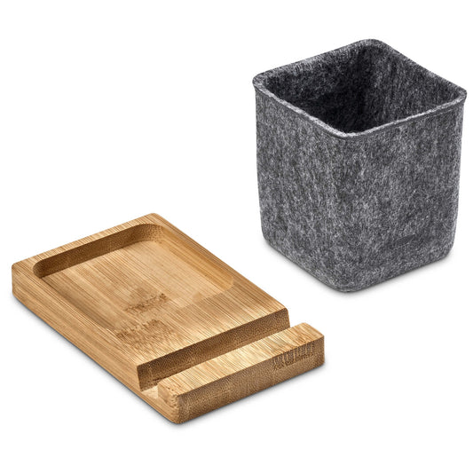 Okiyo Kyadi RPET & Bamboo Desk Caddy Phone Stand - Retail Therapy Online