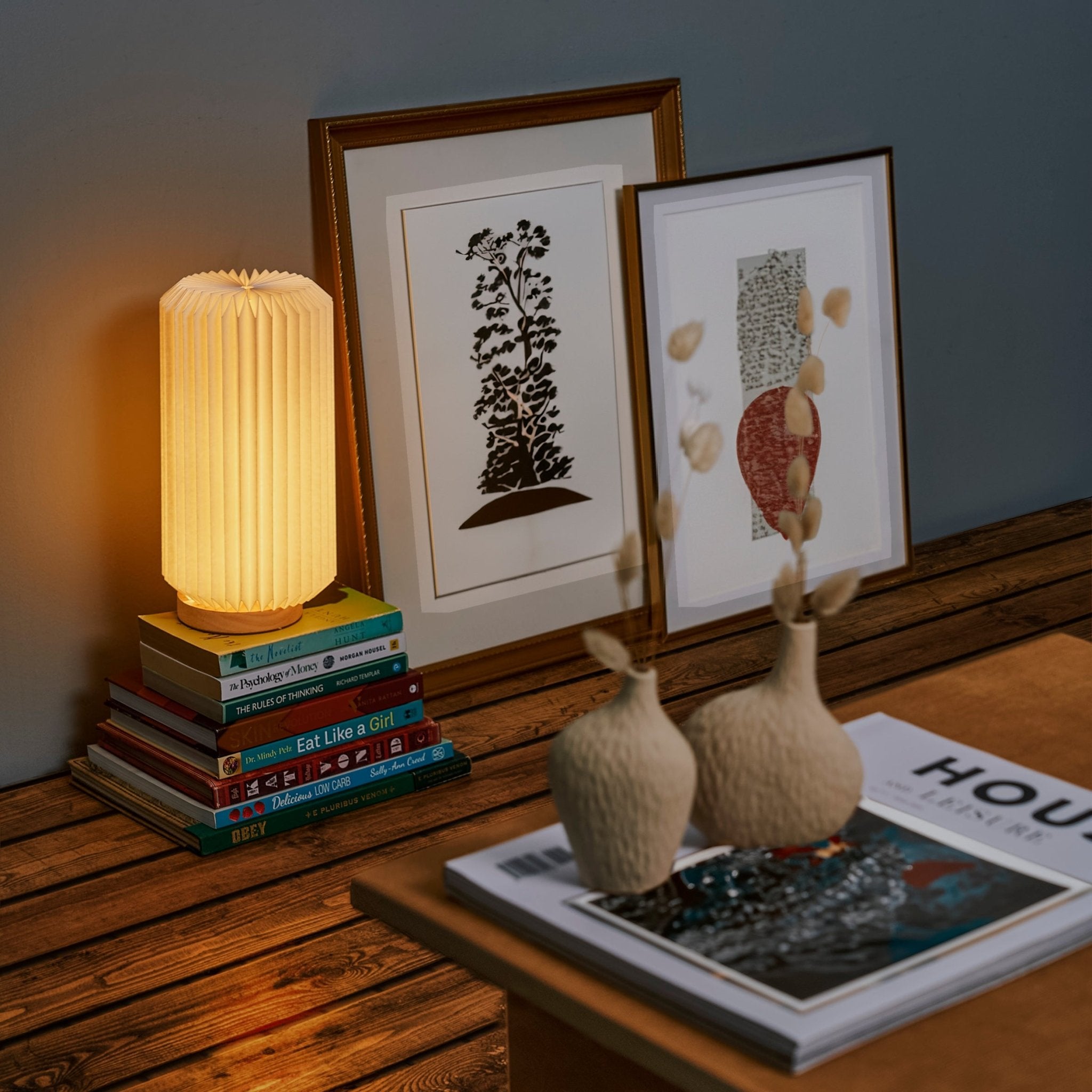Okiyo Masumi Wood & Paper LED Lamp - Retail Therapy Online