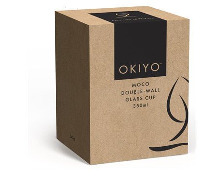 Okiyo Moco Double - Wall Glass Cup & Bamboo Lid - Retail Therapy Online