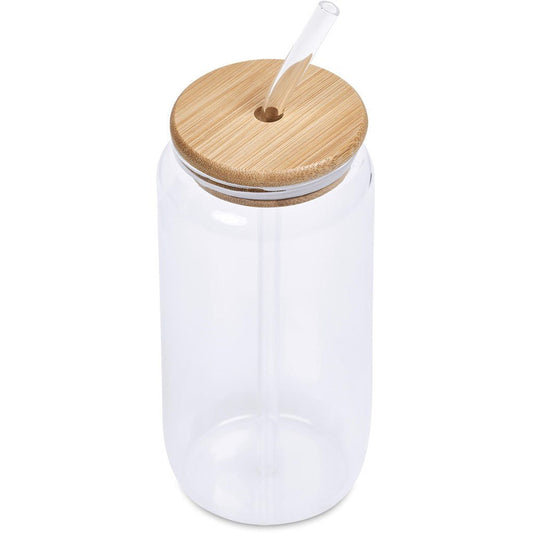 Okiyo Natsu Glass & Bamboo Tumbler & Straw - 500ml - Retail Therapy Online