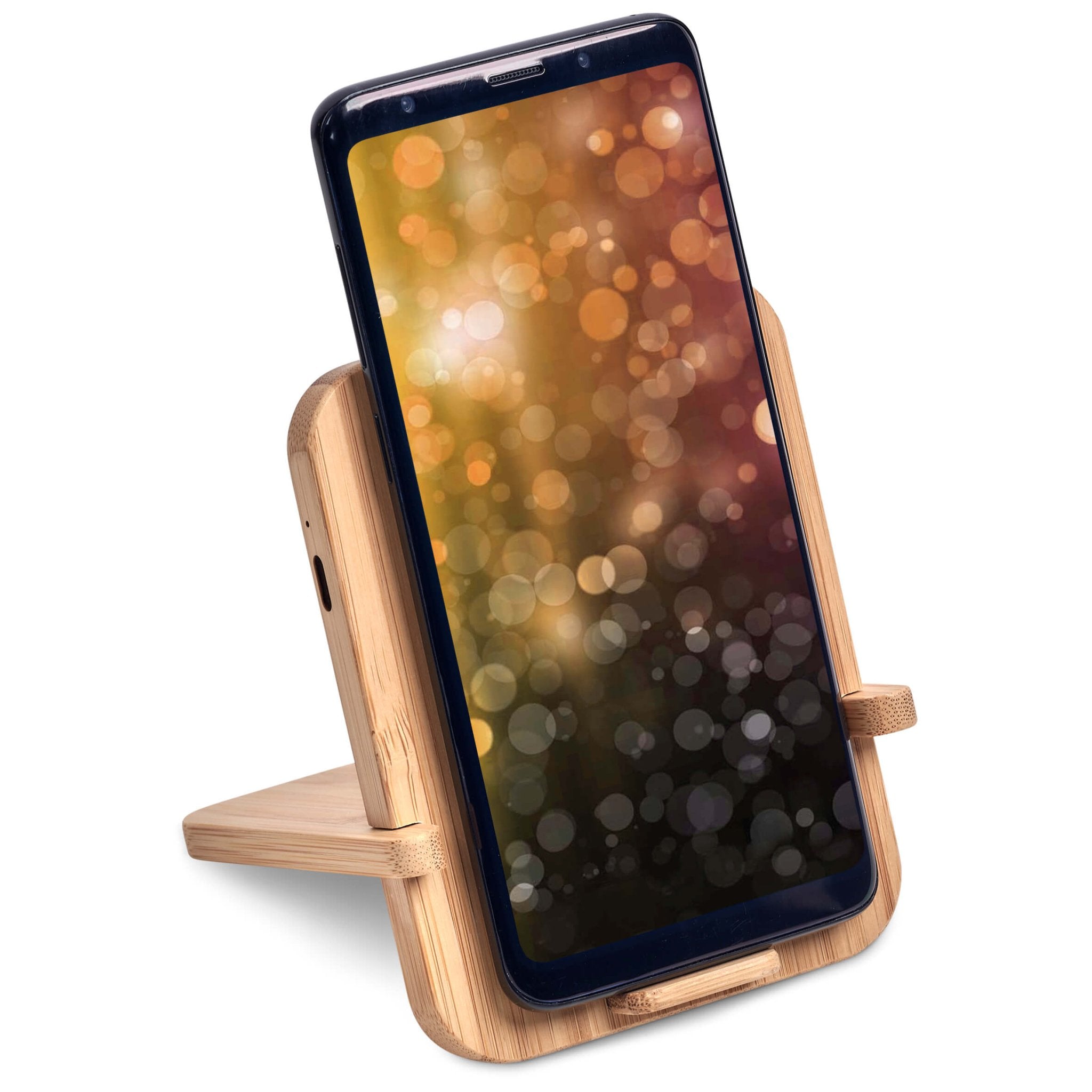 Okiyo Noryoku Bamboo Wireless Charging Phone Stand - Retail Therapy Online