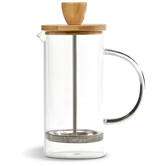 Okiyo Osu Glass & Bamboo Coffee Plunger - 350ml - Retail Therapy Online